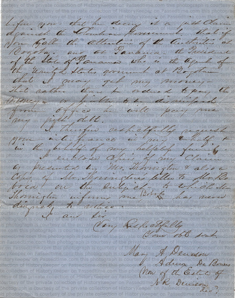 Denison Mary letter to Department of State 2w