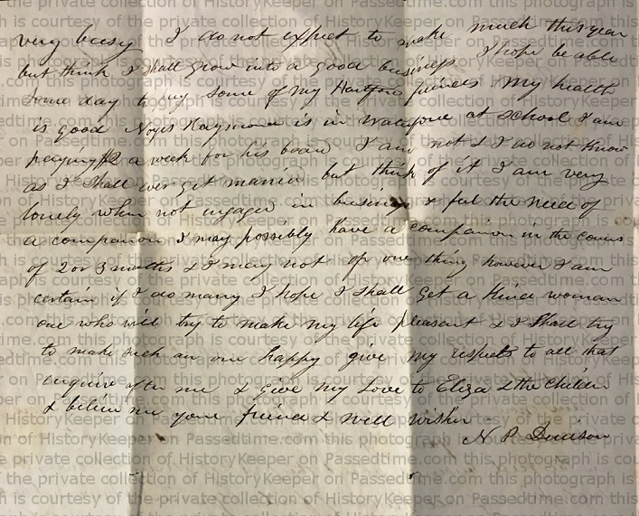 Denison Noyes Palmer to James Noble page 2w