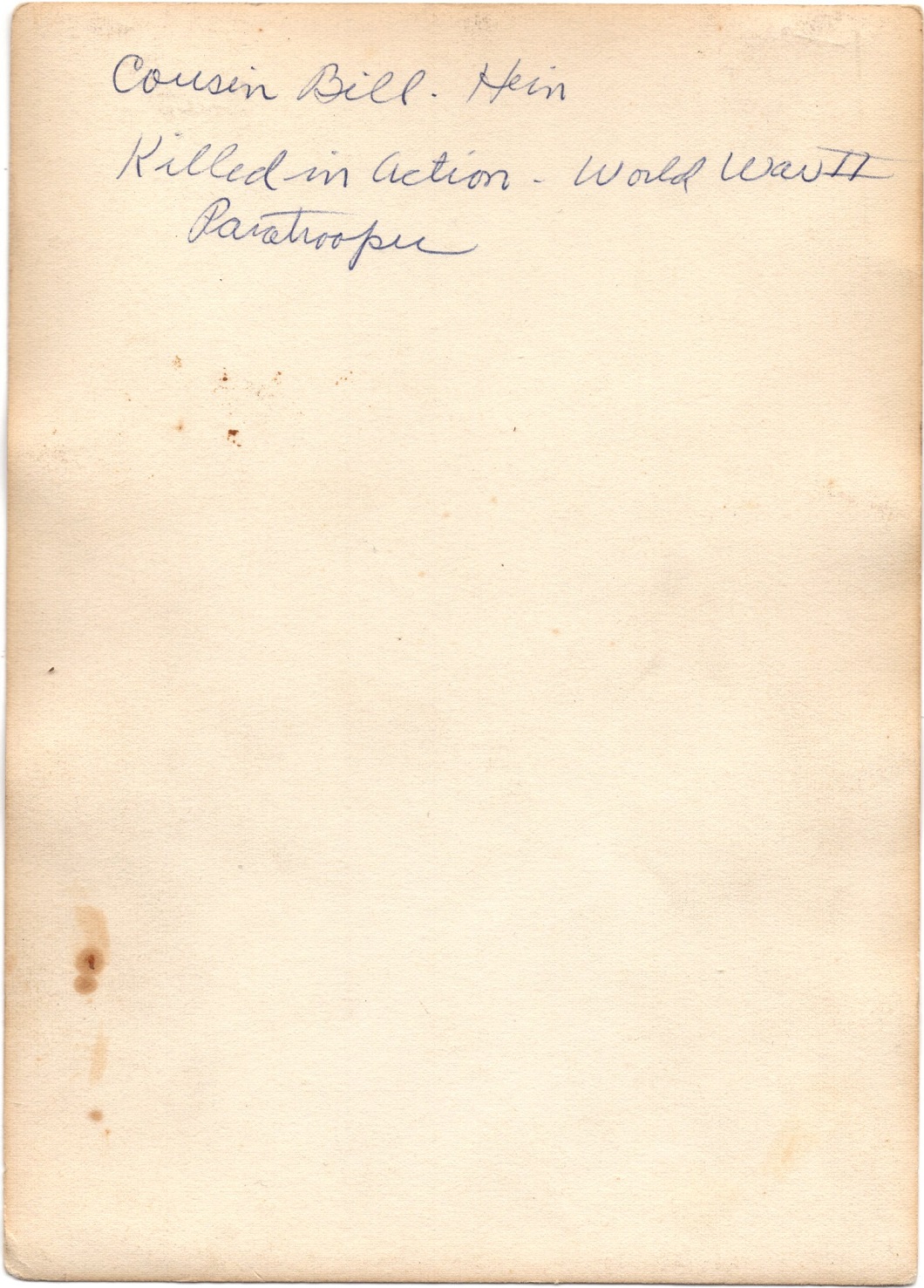 Hein Bill Reverse