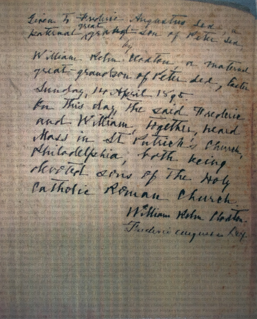 Peter Lex Frederick Augustus Lexw